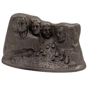 Pewter Mount Mt Rushmore Vtg Miniature Metal American Collectors Guild 1987